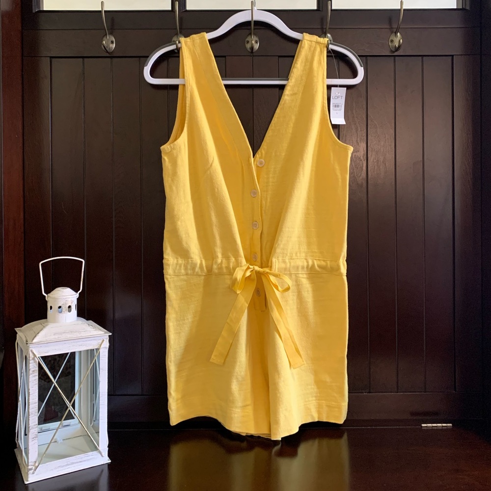 LOFT - yellow romper - new with tags